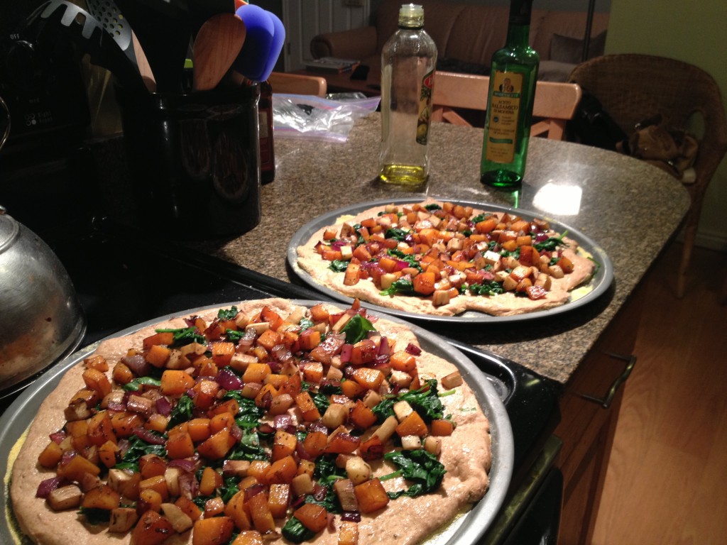 roasted fall veggie pizza