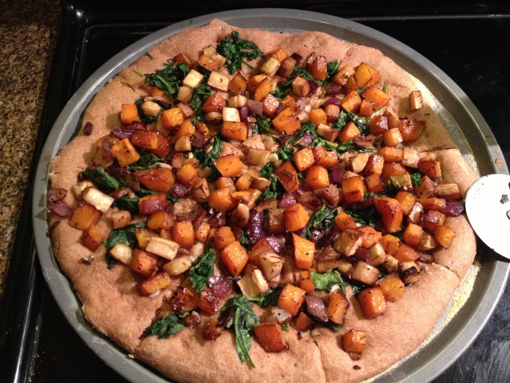 fall roasted veggie pizza