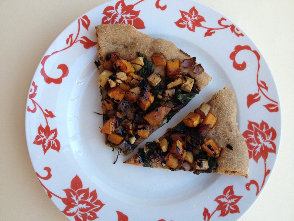 roasted fall veggie pizza