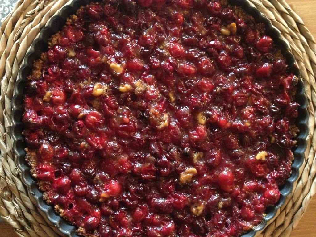 gluten-free cranberry-orange tart from coffee & quinoa