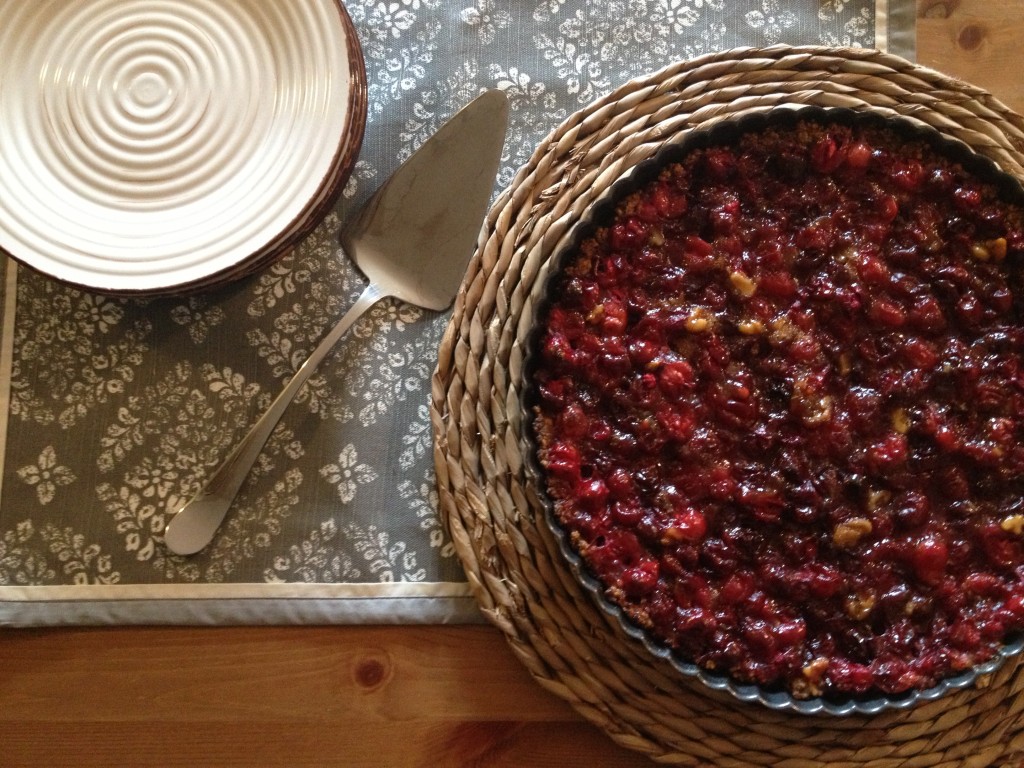 gluten-free cranberry-orange tart from coffee & quinoa