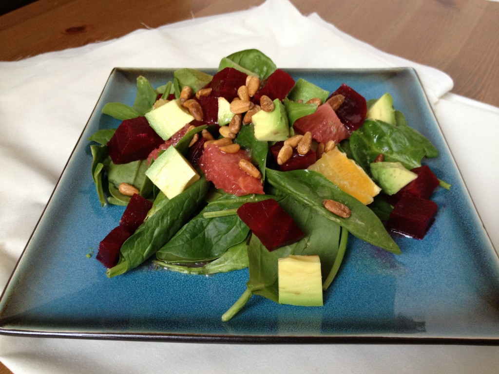 citrus beet salad with rosemary vinaigrette