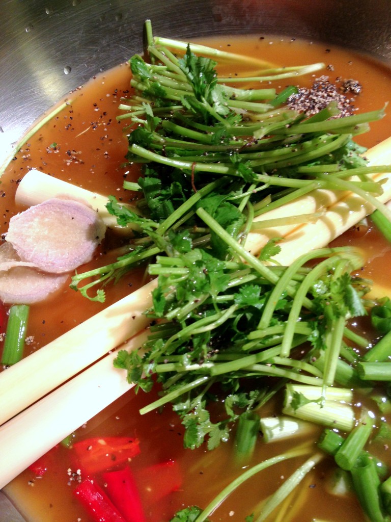 noodles in spicy lemongrass broth