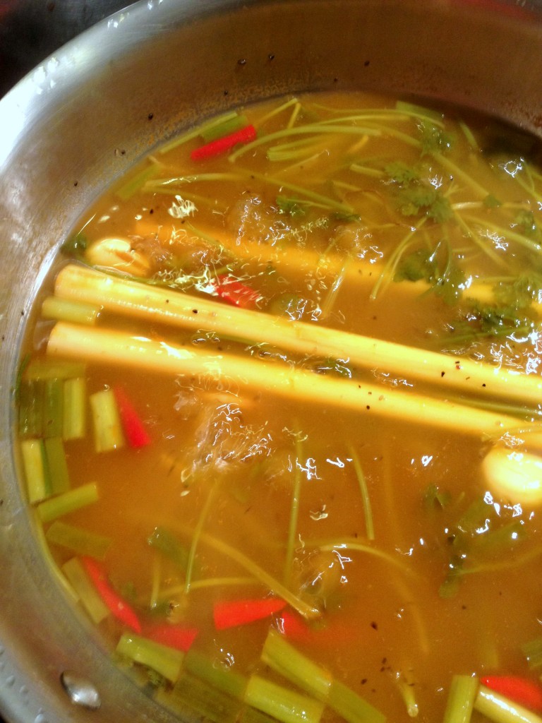 noodles in spicy lemongrass broth