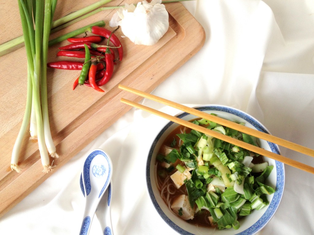 noodles in spicy lemongrass broth