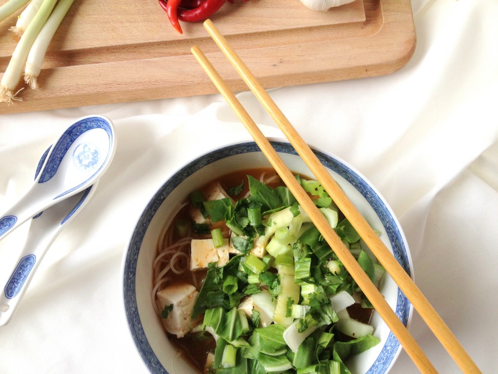 noodles in spicy lemongrass broth