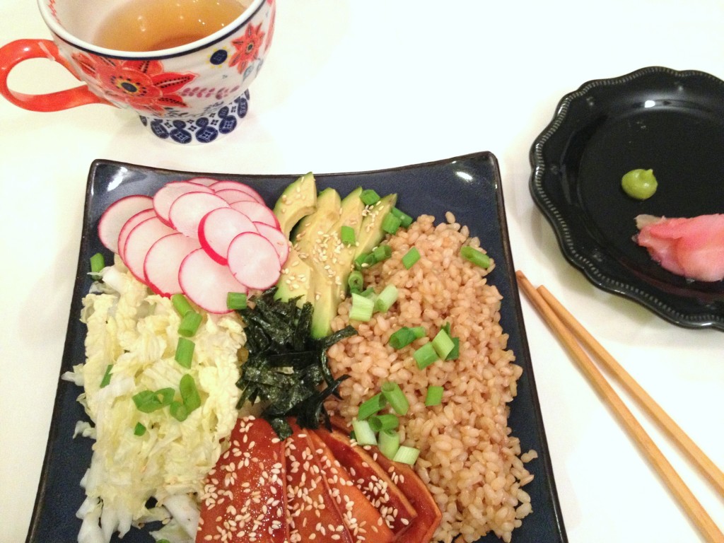 sweet potato sushi bowl