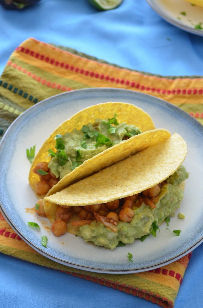 Chickpea Tacos with Guacamole | coffeeandquinoa.com