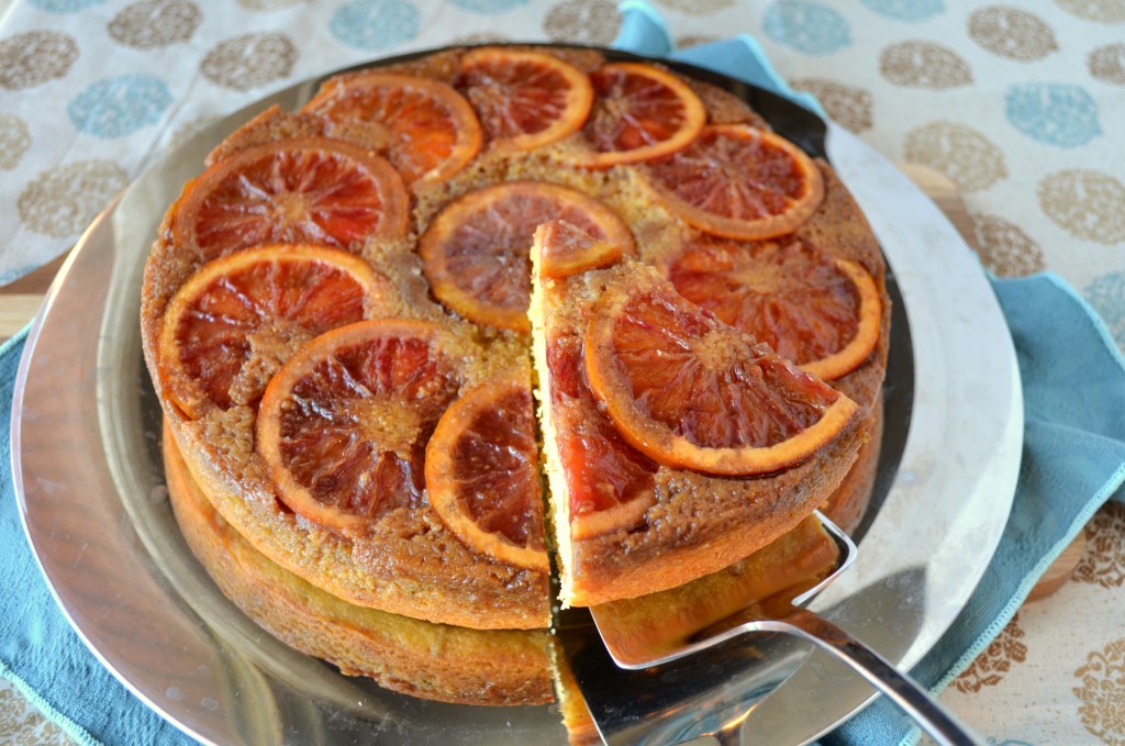 blood orange, rosemary & pine nut upside down cake