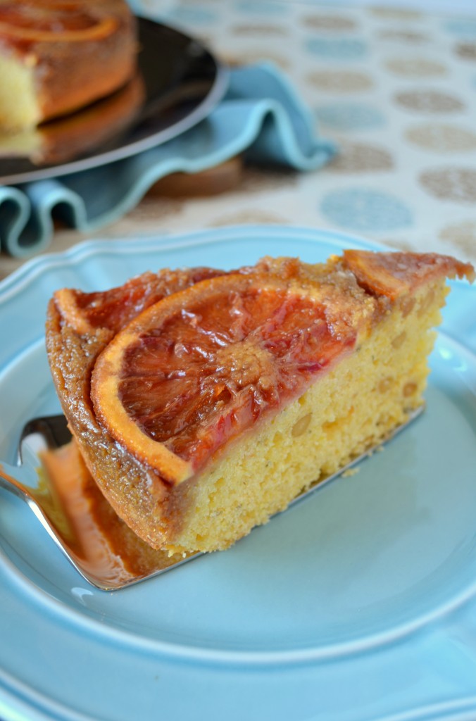 blood orange, rosemary & pine nut upside down cake