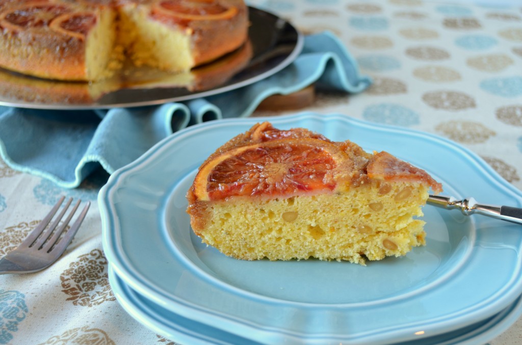 blood orange, rosemary & pine nut upside down cake