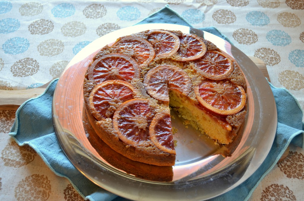 blood orange, rosemary & pine nut upside down cake