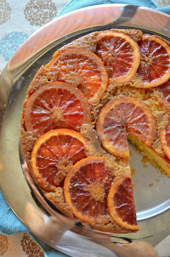 blood orange, rosemary & pine nut upside down cake