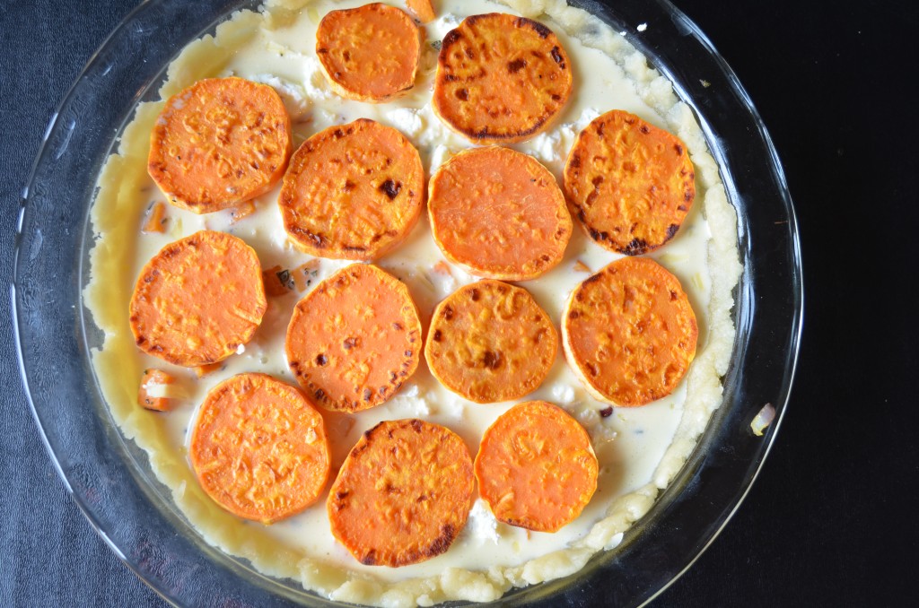 Sweet Potato and Goat Cheese Quiche