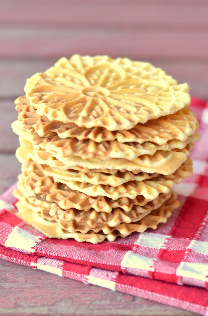 Pizzelle Nutella Ice Cream Sandwiches