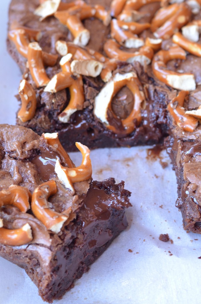 Outrageously Fudgy Pretzel Brownies