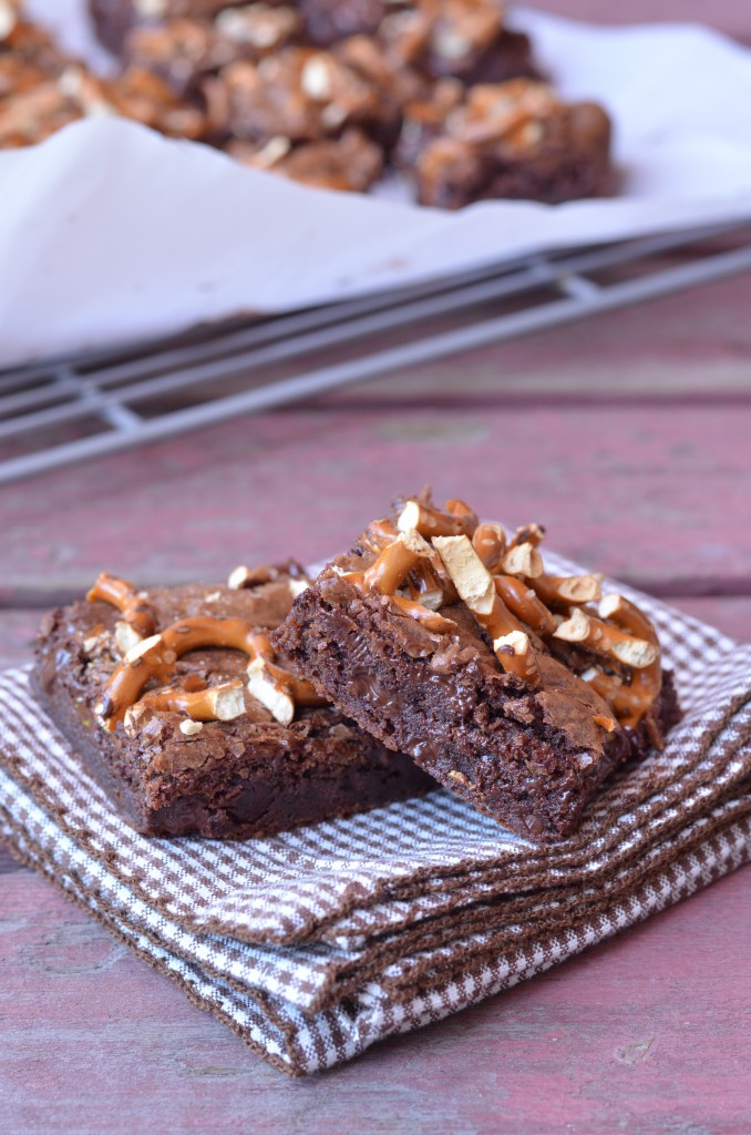 Outrageously Fudgy Pretzel Brownies