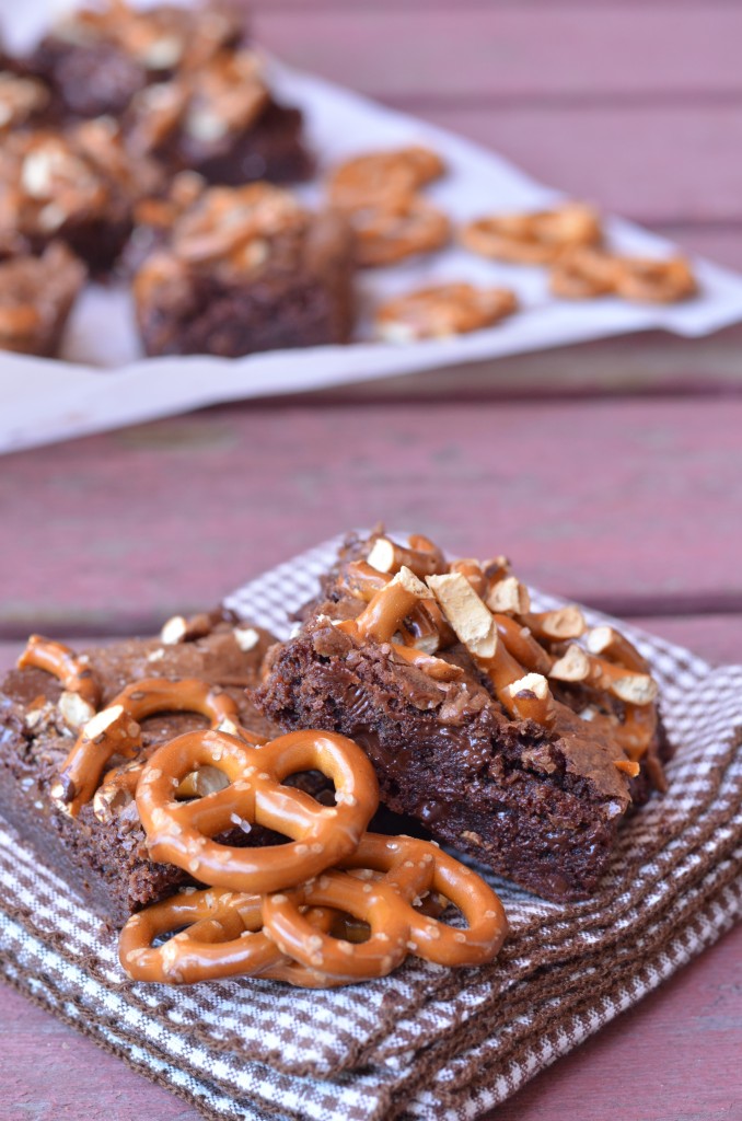 Outrageously Fudgy Pretzel Brownies