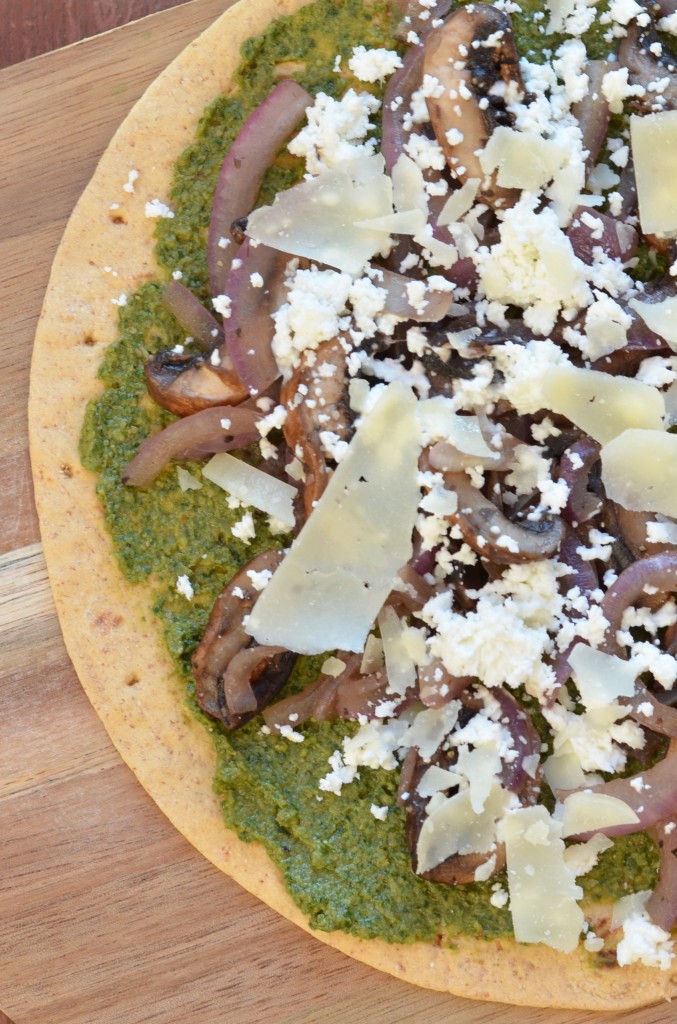 Pesto Tortilla Pizzas