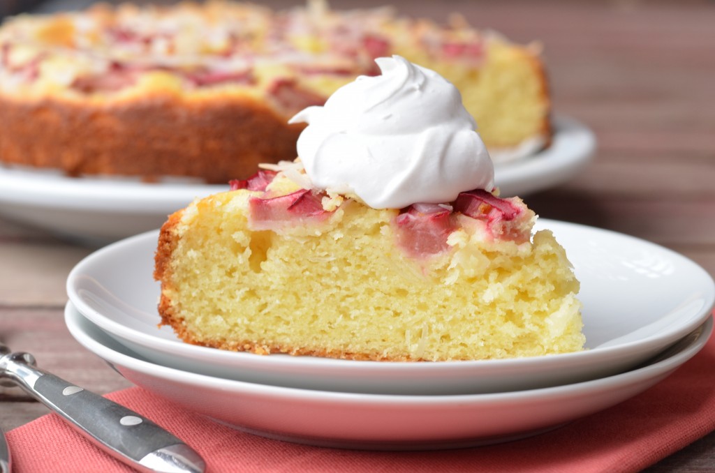 Coconut Rhubarb Cake