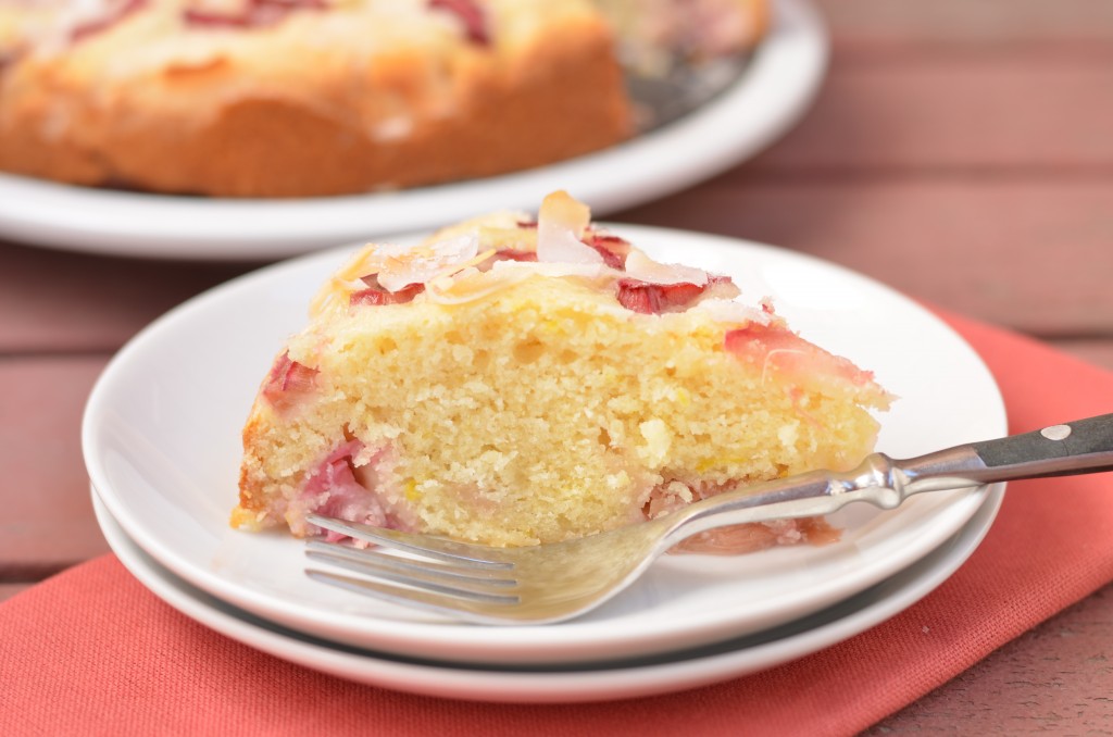 Coconut Rhubarb Cake