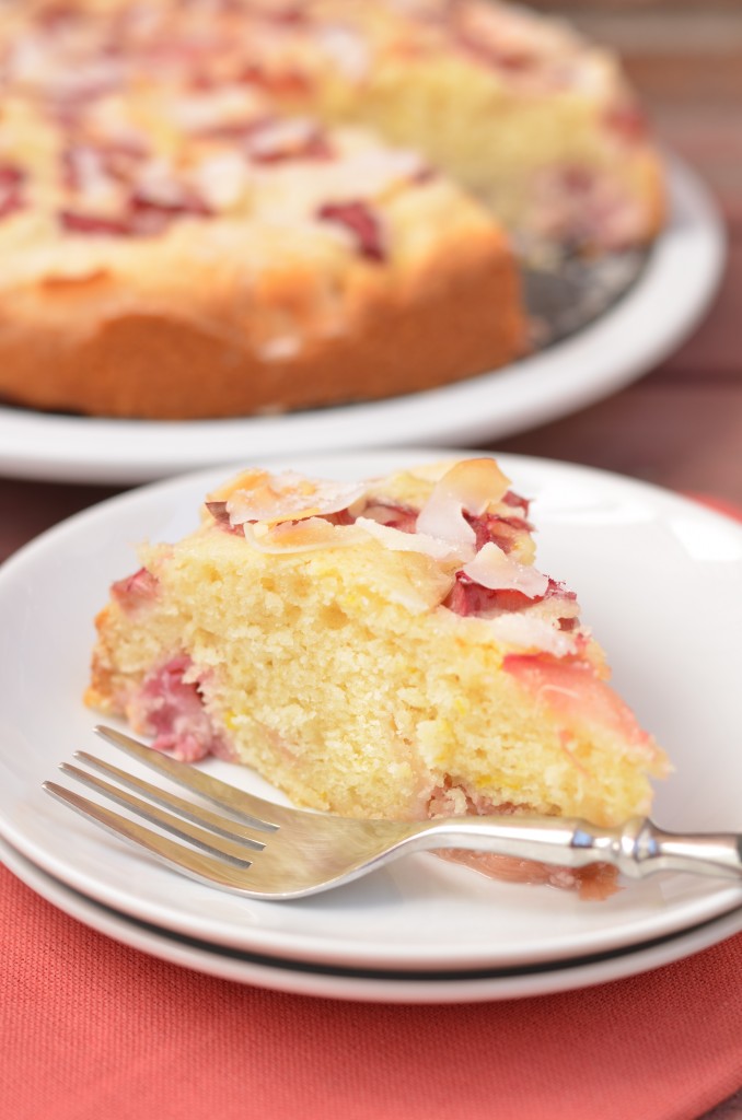 Coconut Rhubarb Cake