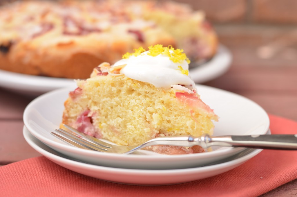 Coconut Rhubarb Cake