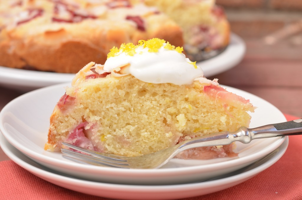 Coconut Rhubarb Cake