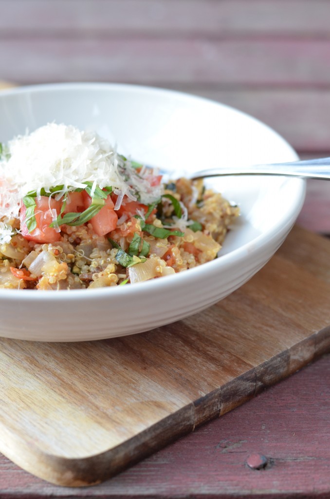 Eggplant Parmesan Quinoa Risotto