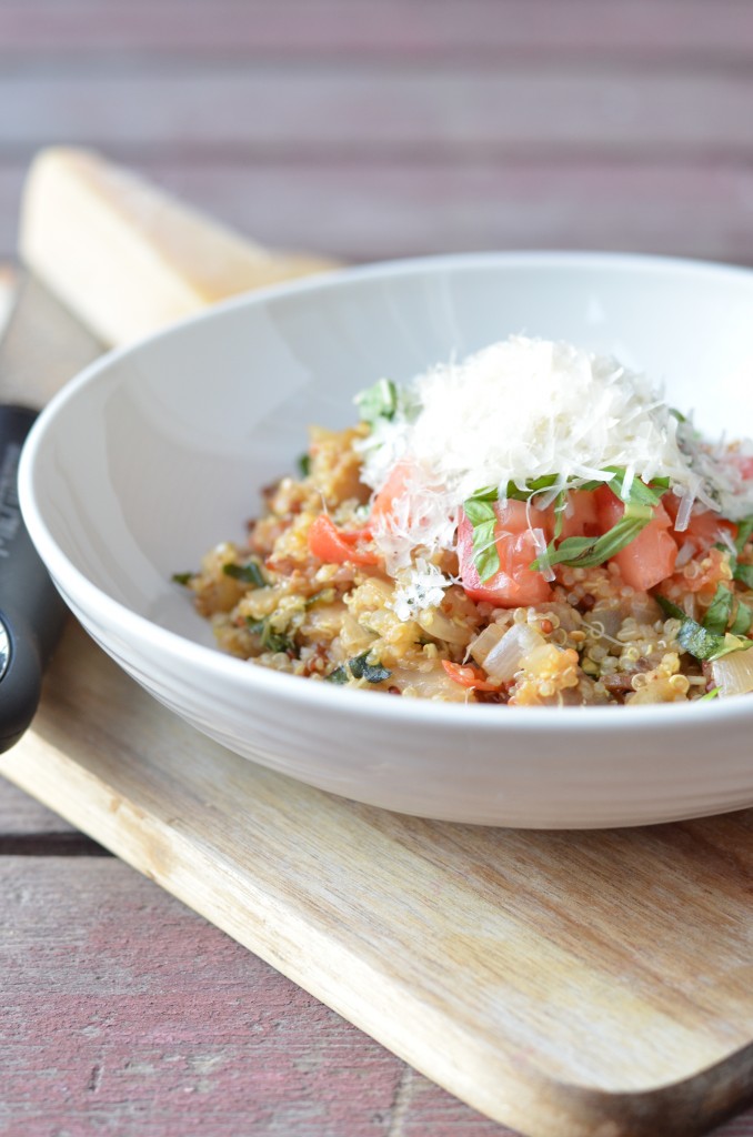 Eggplant Parmesan Quinoa Risotto