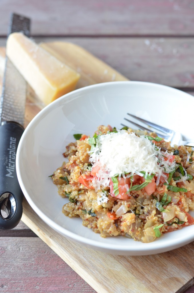 Eggplant Parmesan Quinoa Risotto