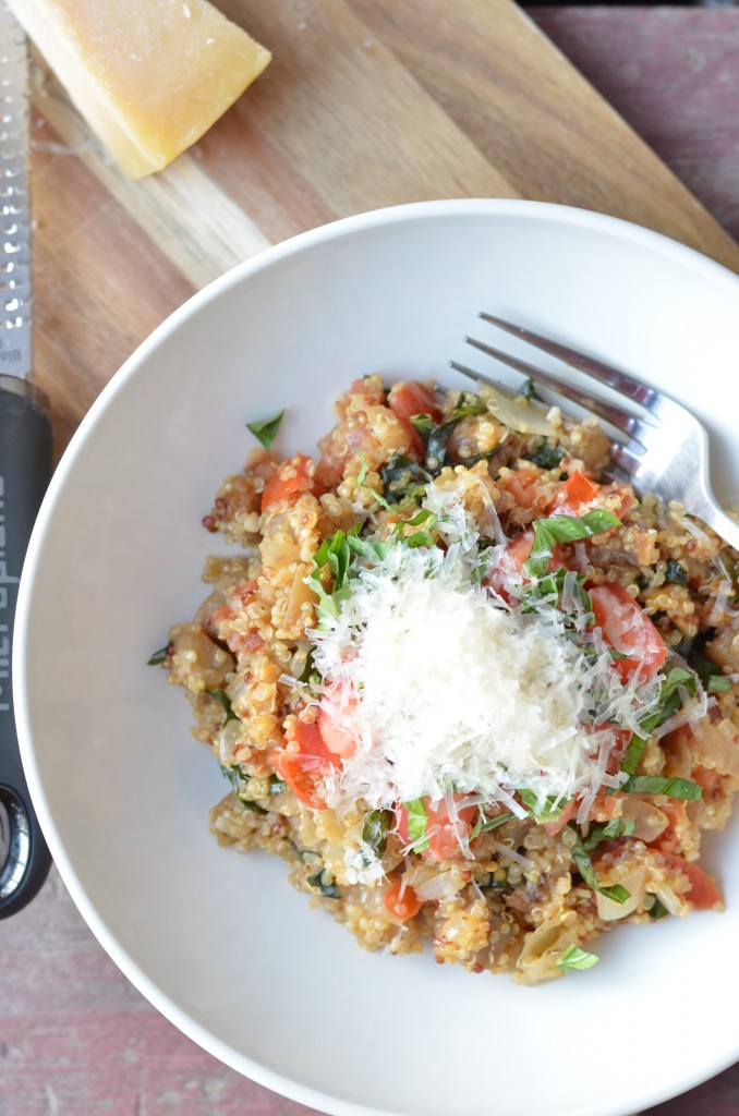 Eggplant Parmesan Quinoa Risotto