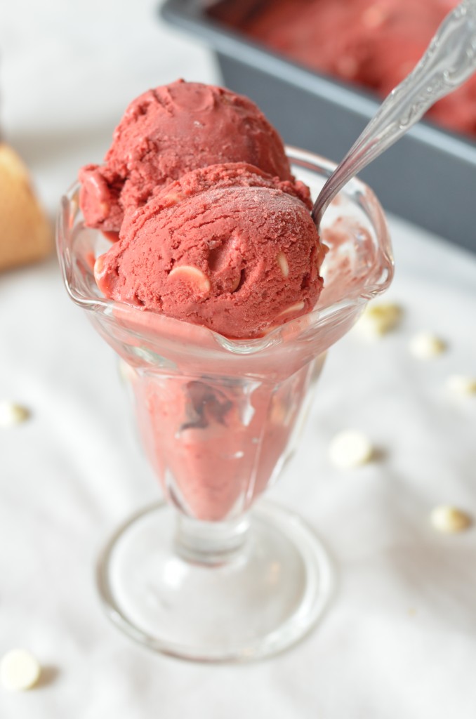 Red Beet and White Chocolate Chip Ice Cream