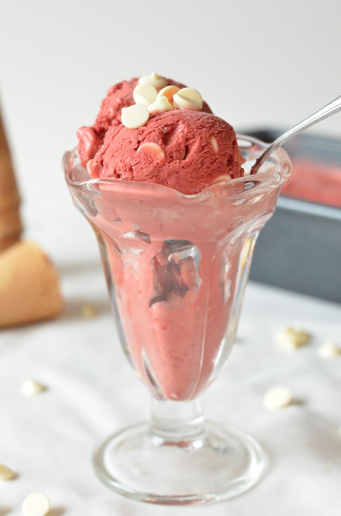 Red Beet and White Chocolate Chip Ice Cream