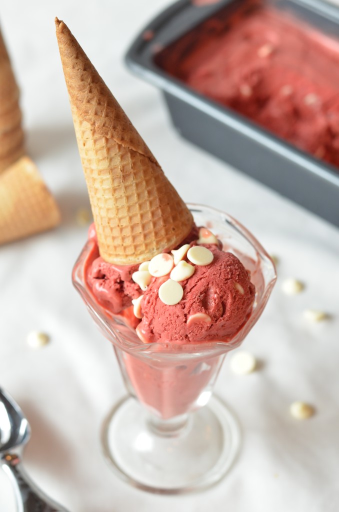 Red Beet and White Chocolate Chip Ice Cream