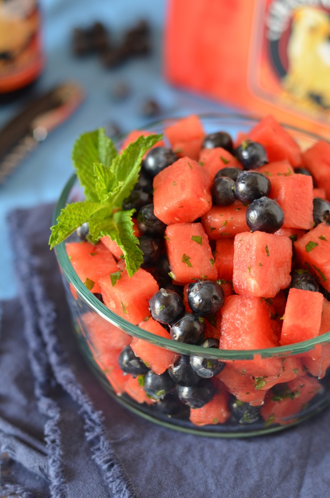 Red, Mint and Blue Fruit Salad