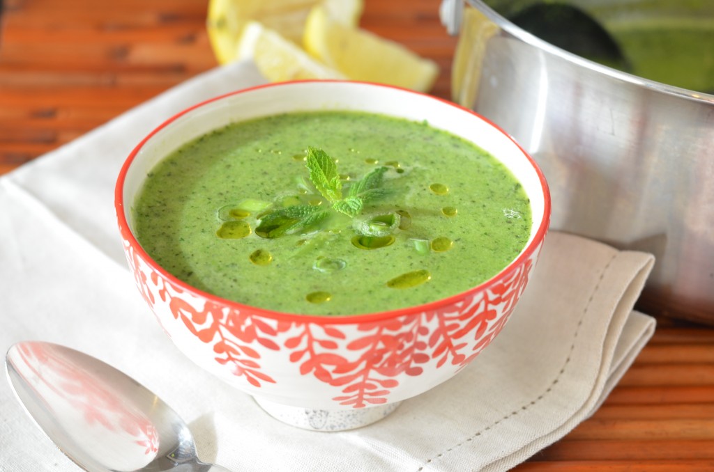 Fresh Pea Soup with Mint