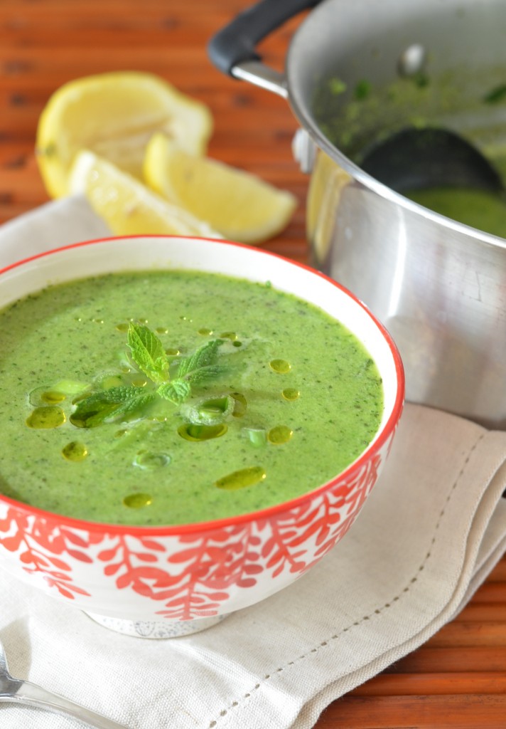 Fresh Pea Soup with Mint