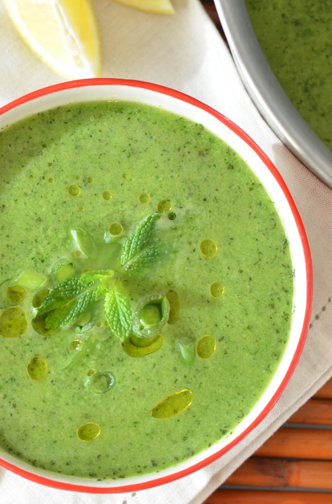 Fresh Pea Soup with Mint