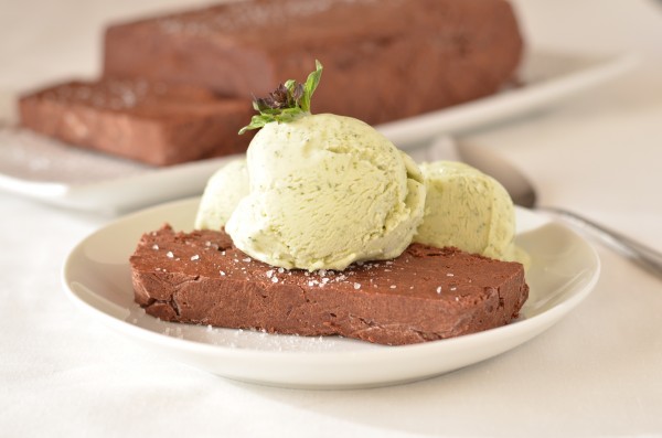 Chocolate Terrine with Sea Salt and Thai Basil Ice Cream