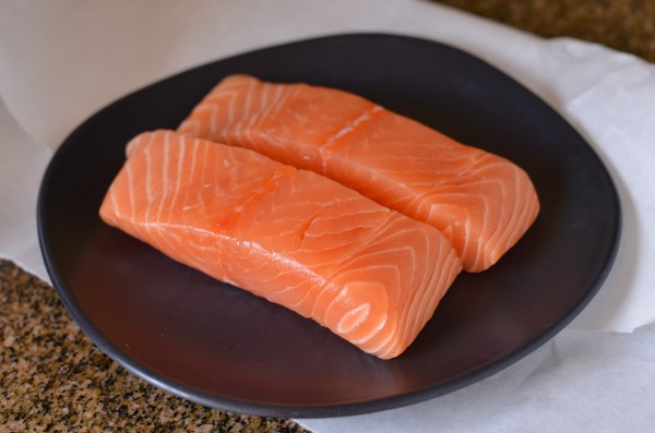 Crispy Pan-Seared Salmon with Rhubarb Sauce