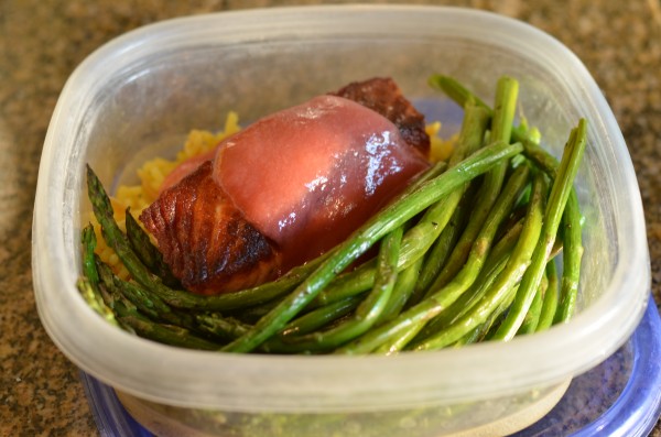 Crispy Pan-Seared Salmon with Rhubarb Sauce