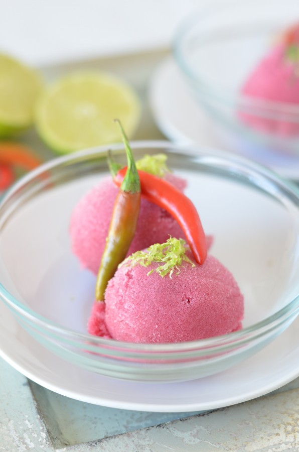 Chili-Infused Pomegranate Sorbet