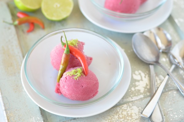 Chili-Infused Pomegranate Sorbet