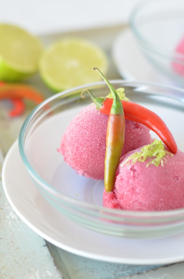 Chili-Infused Pomegranate Sorbet