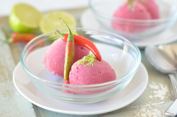 Chili-Infused Pomegranate Sorbet