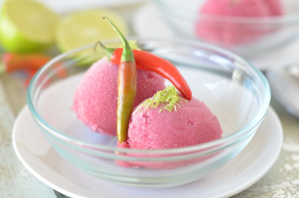 Chili-Infused Pomegranate Sorbet