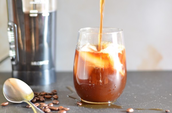 Cold-Brewed Maple Almond Iced Coffee from Coffee & Quinoa