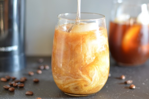 Cold-Brewed Maple Almond Iced Coffee from Coffee & Quinoa