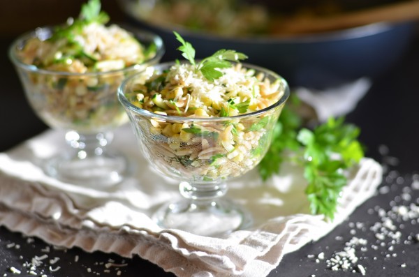 Orzo with Zucchini and Sweet Corn